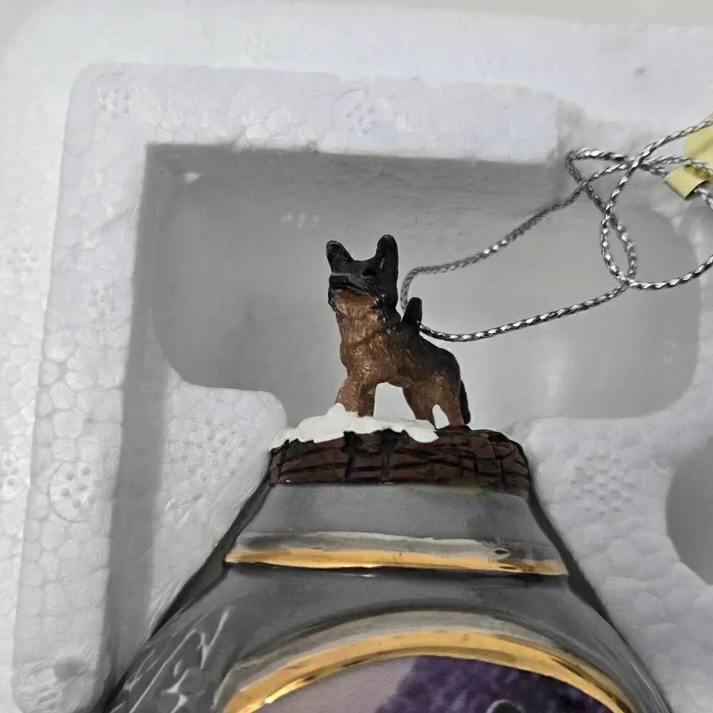 BRADFORD EDITIONS VOICES OF THE WILDERNESS SET 8 3 X WOLF 3D CHRISTMAS ORNAMENT